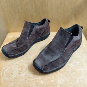 Adidas 667327 Men's US 11 Brown Suede Leather Slip On Comfort Walking Shoes NWOT